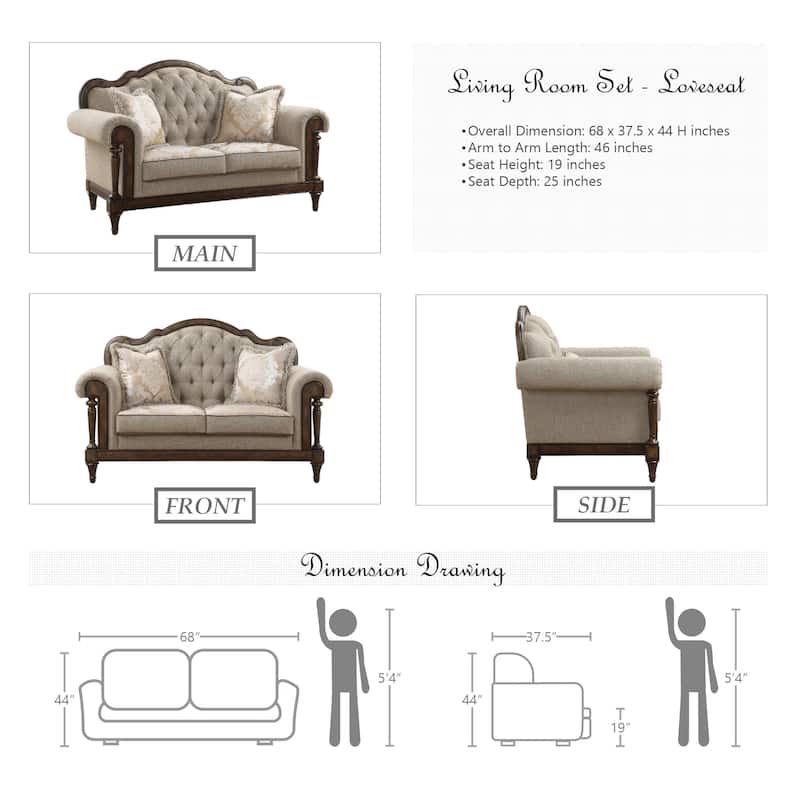 Fremont & Park Tasse 2-Piece Living Room Set - Brown