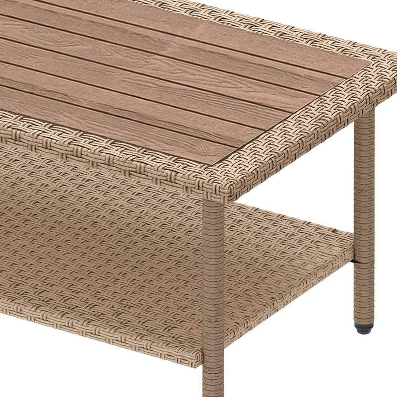 Moasis Outdoor Patio All-Weather Wicker Loveseat/Bistro Set/Sectional Sofa with Cushions and Lumbar Pillows