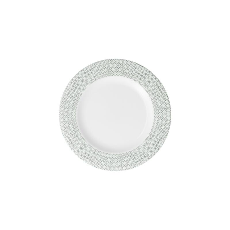 Fortessa Ornament Bone China, 9" Salad/Dessert Plate (Set of 4) - 9" Salad Plate - Green - 4 Piece
