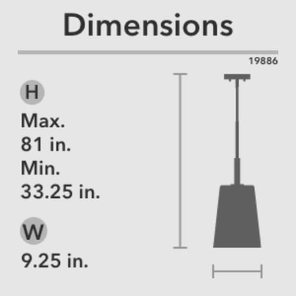 dimension image slide 0 of 4, Hunter Nolita 1 Light Pendant, Kitchen Island, Dining Room, Contemporary, White Glass Shade