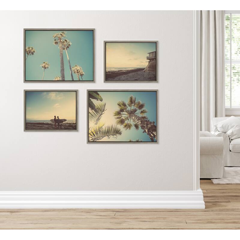 Kate and Laurel Sylvie Beach Canvas Art Set by Saint and Sailor Studios