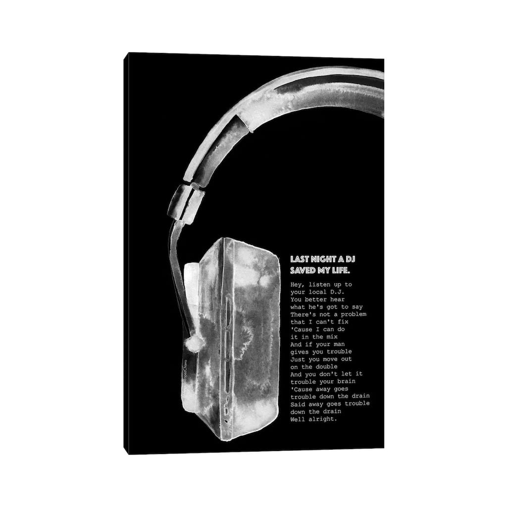 iCanvas "Last Night A DJ" by Mercedes Lopez Charro Canvas Print