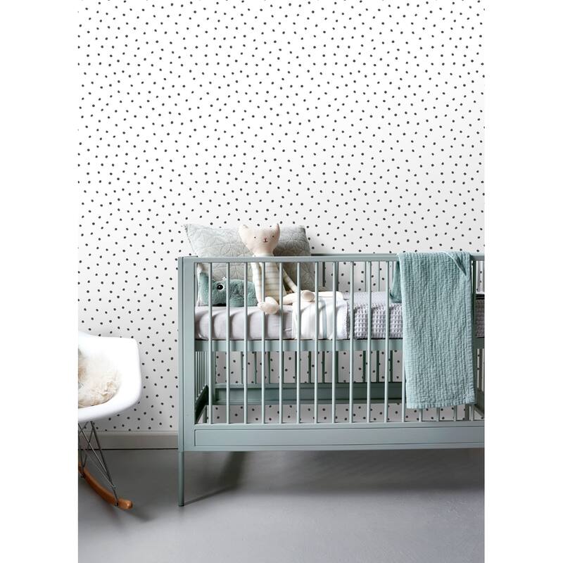 Chesapeake Pixie Black Dots Wallpaper - 20.9 x 396 x 0.025
