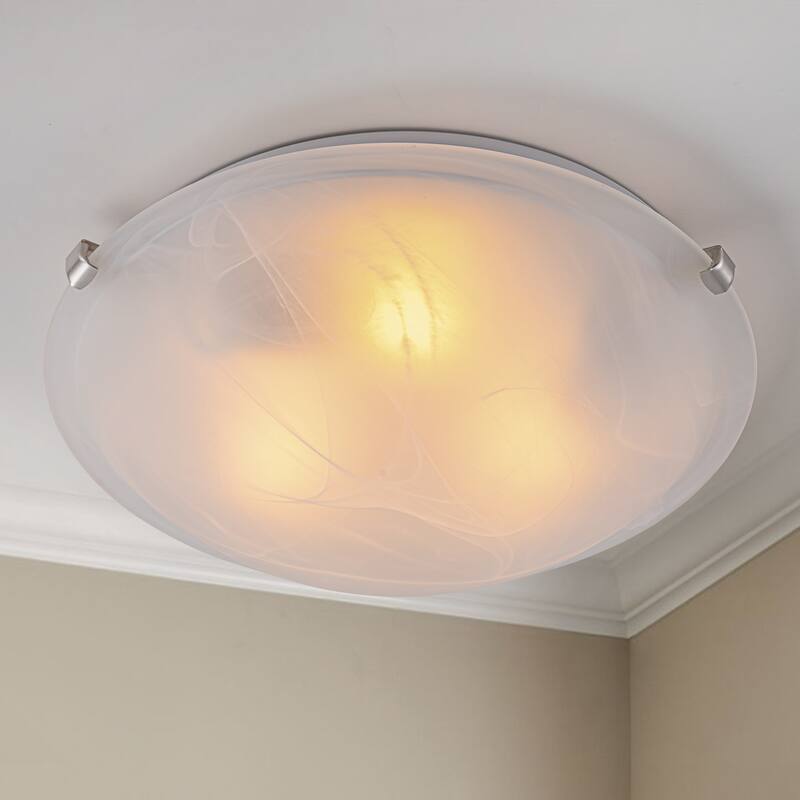 C Cattleya Flush Mount Ceiling Light with Clouded Glass