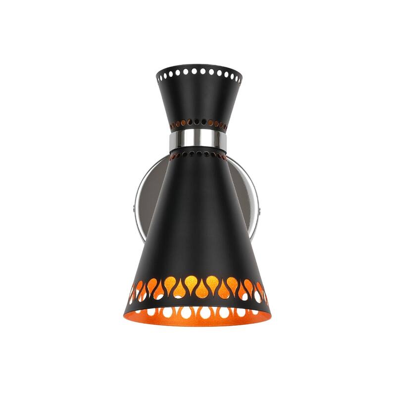 Mid-Century Modern 1-Light Adjustable Head Hourglass Wall Sconce