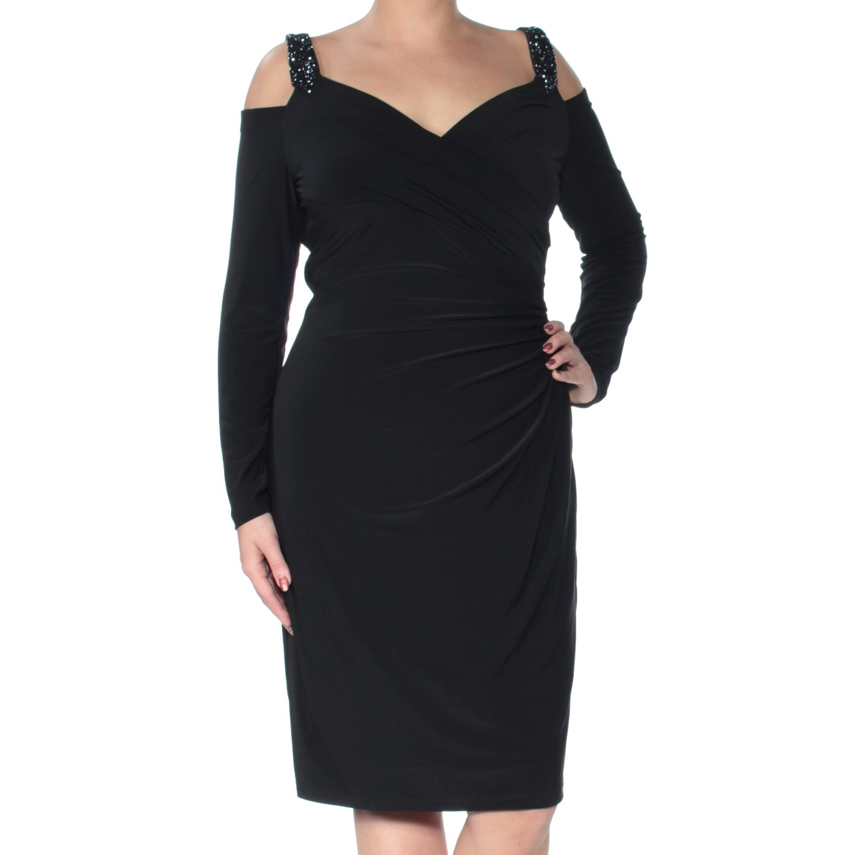 black evening dress size 14