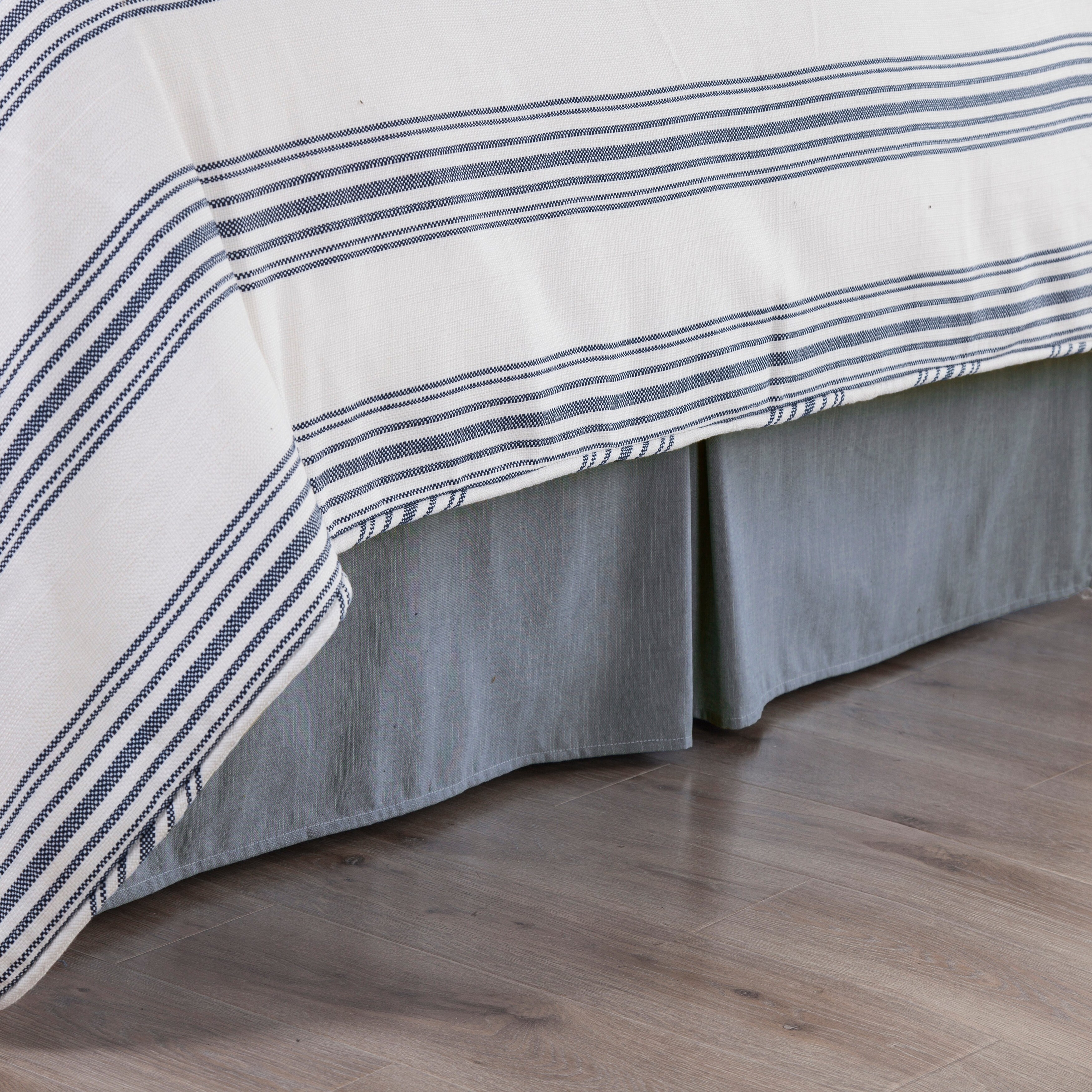 Blue denim bed skirt shop