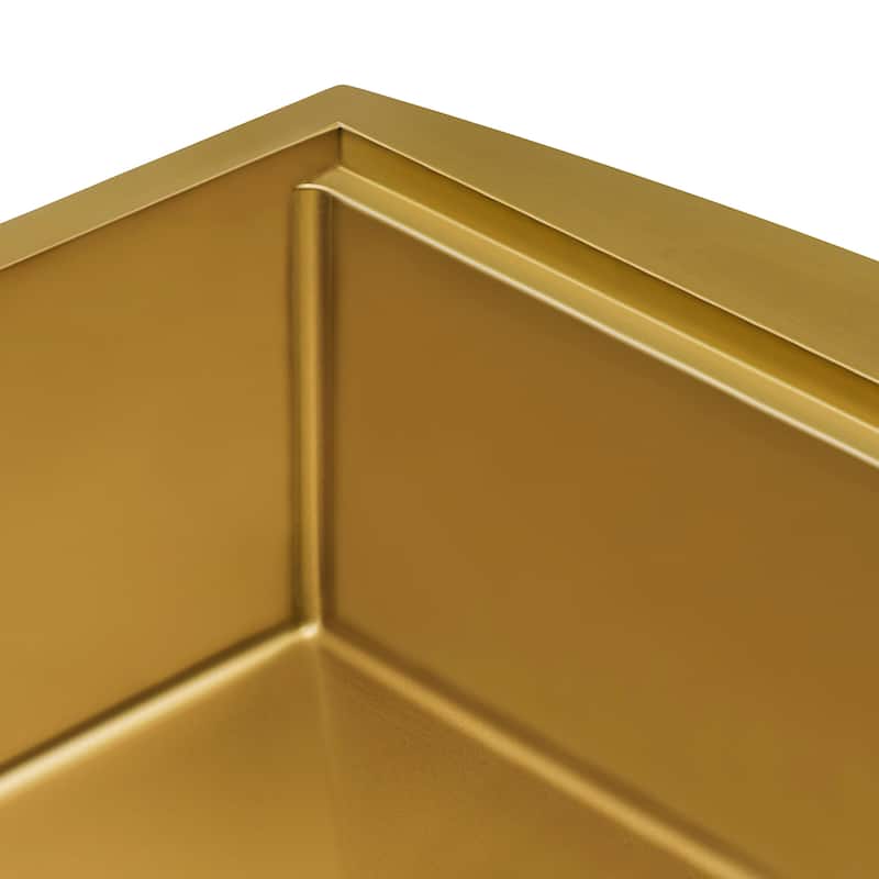 Ruvati 36-inch Matte Gold Workstation Apron-Front Brass Tone Stainless Steel Kitchen Sink - 36" X 22" - 36" X 22"