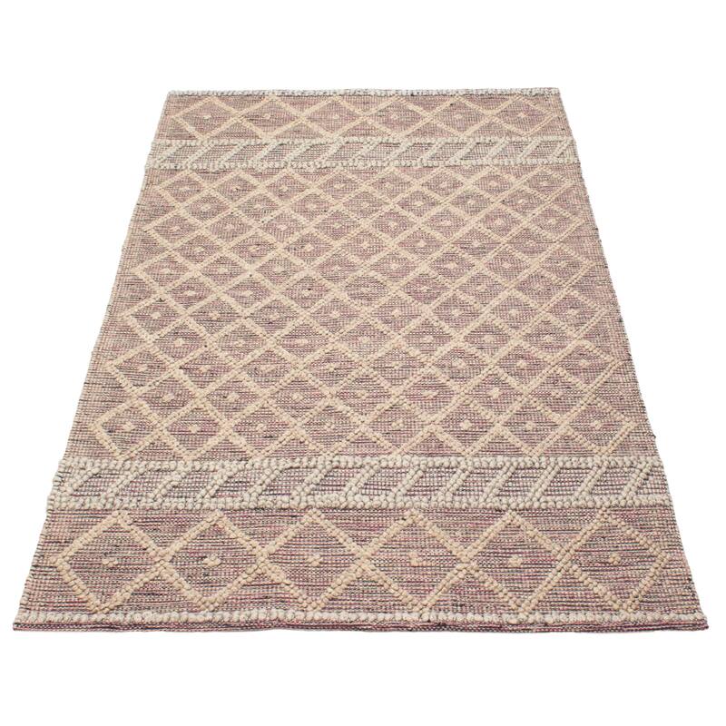 ECARPETGALLERY Braid weave Sienna Khaki Wool Rug - 4'11 x 8'0