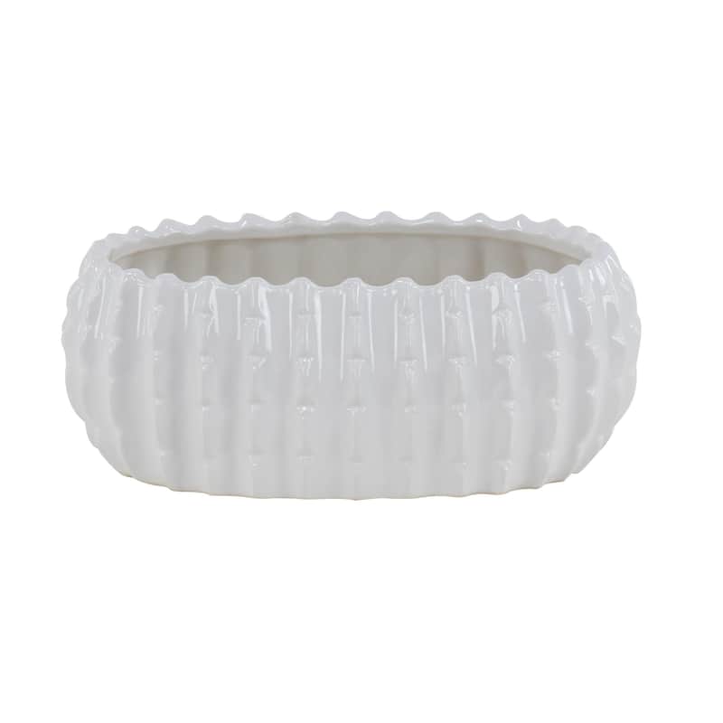 Ceramic Indoor Outdoor Planter - Set of 3 White - Roche River Decor