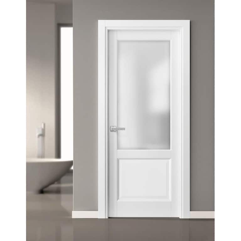 Pantry Kitchen Lite Door Hardware / Lucia 22 White Frosted Opaque Glass