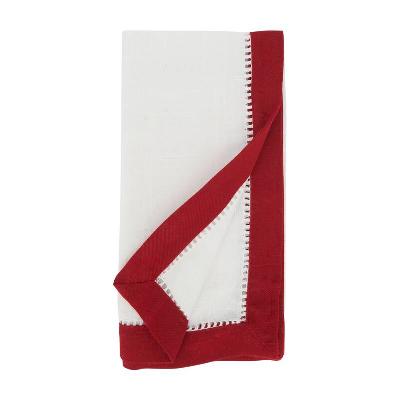 Classic Charm Two-Tone Hemstitch Napkin (Set of 12)