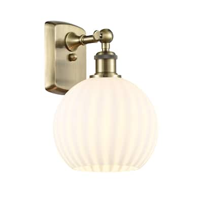 Innovations Lighting 516-1W-11-8 White Venetian Sconce White Venetian