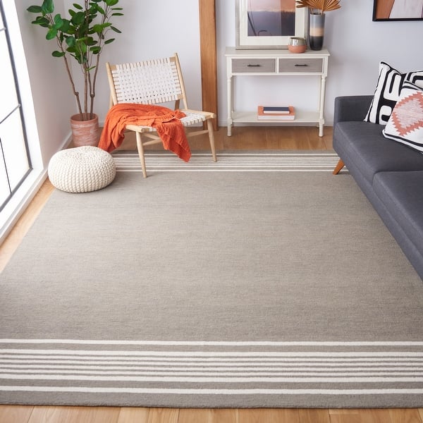 slide 2 of 14, SAFAVIEH Handmade Metro Lyudmyla Stripe Wool Rug