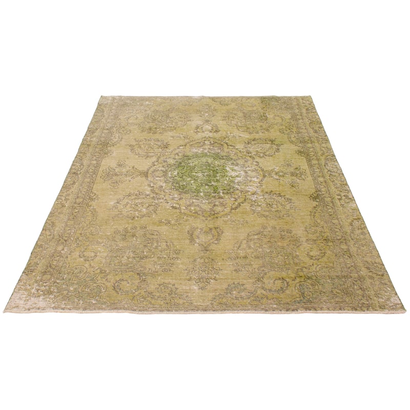 ECARPETGALLERY Hand-knotted Color Transition Green Wool Rug - 7'0 x 9'2