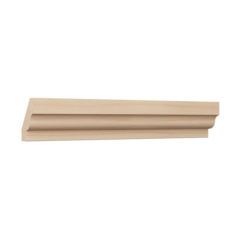 WM60: 1-2/5-in H x 1-in P x 1-3/4-in F x 96-in L Americraft Solid Hardwood Stain Grade Crown Moulding