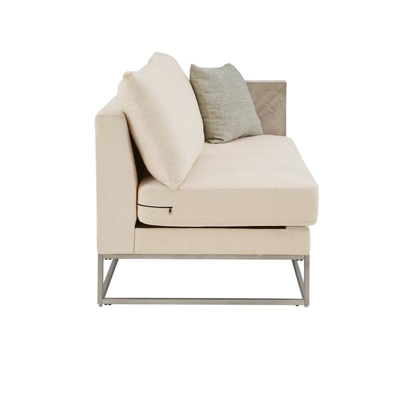 Lecce Upholstered Square Arm Sofa with Pillow by iNSPIRE Q Modern