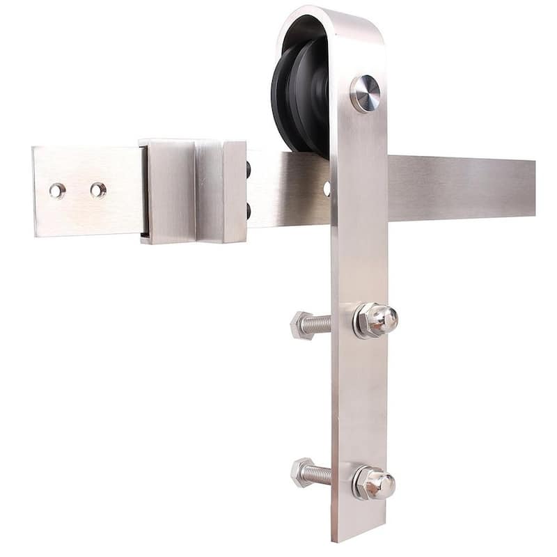 CALHOME Z Bar Series Solid Pine Wood Sliding Barn Door w/ Hardware Kit