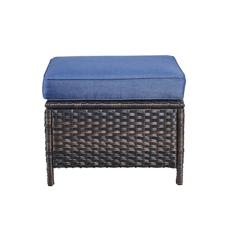 Outdoor Furniture Wicker Ottoman Patio Rattan Ottomans
