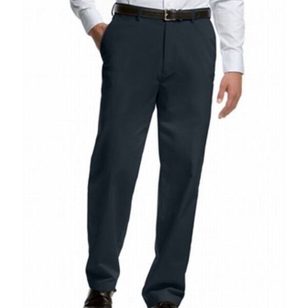 Shop Haggar Mens Dress Pants Navy Blue Size 40x32 Classic Fit Flat