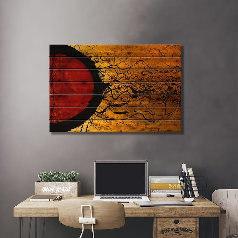 She Came This Way Before Print On Wood by Heather Offord - Multi-Color