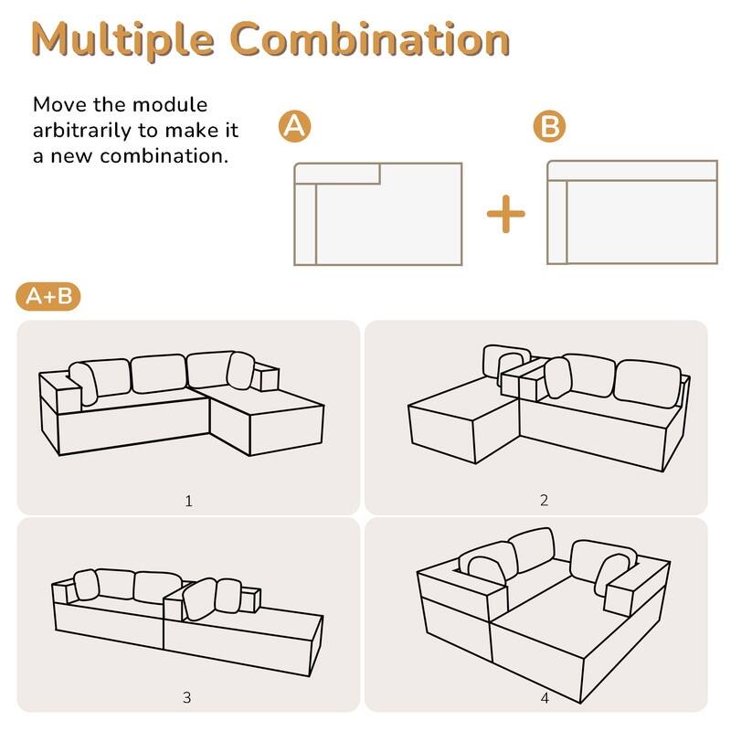 105-in L Casual Gray( Corduroy)-Left Chaise Sectional