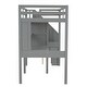preview thumbnail 12 of 36, Solid Wood Loft Bed Frame with Storage Staircase and Double Desks and Shelves,Twin Size