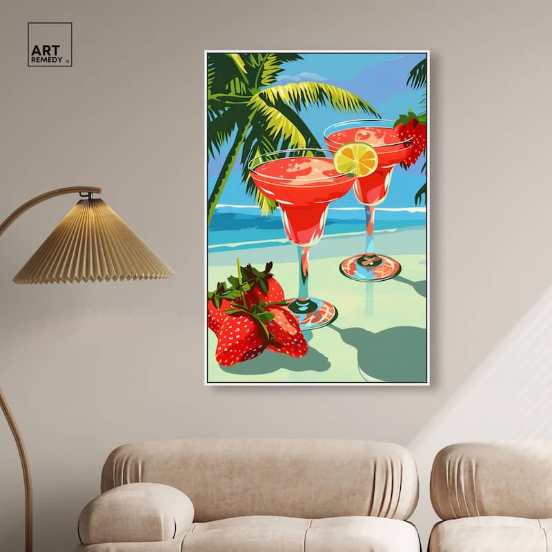 Strawberry Daiquri Breeze Canvas by Art Remedy