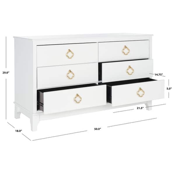 dimension image slide 0 of 2, SAFAVIEH Couture Hannon Contemporary Dresser.