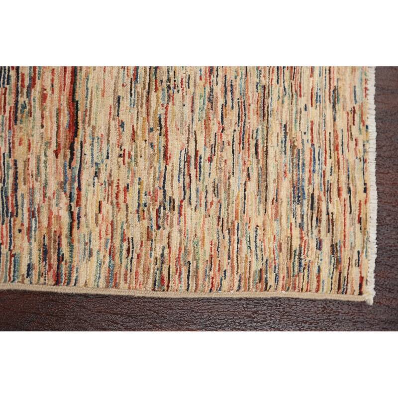Striped Modern Gabbeh Kashkoli Oriental Area Rug Wool Handmade Carpet - 2'8" x 4'1"