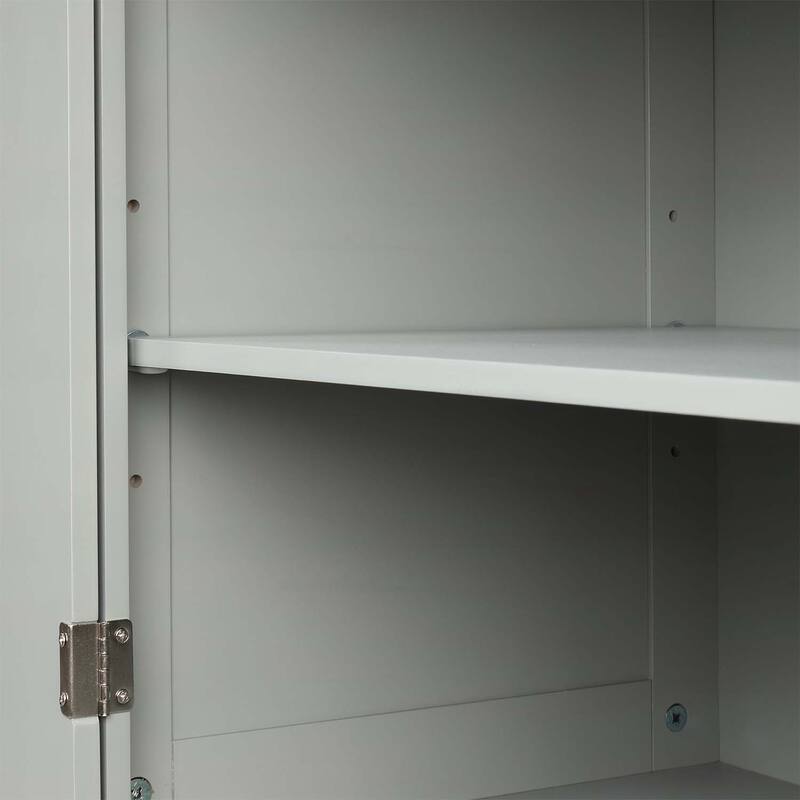 Tall Bathroom Storage Cabinet with Adjustable Shelves and Two Drawers,for Durability and Style