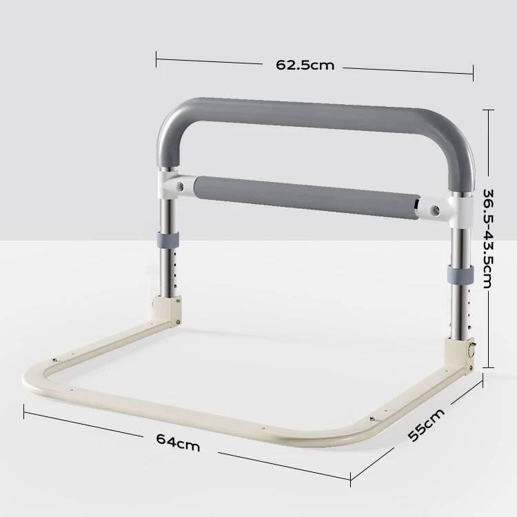 Bedside armrests for the elderly get up safety non-slip guardrail grab - Grey