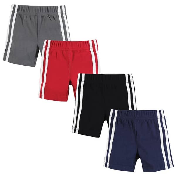 slide 1 of 1, Hudson Baby Boy Shorts Bottoms 4-Pack, Red Navy 0-3 Months - Red Navy