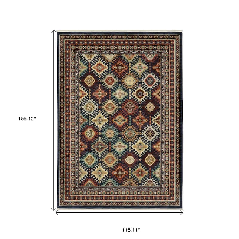 HomeRoots Oriental Traditional Rectangle Area Rug