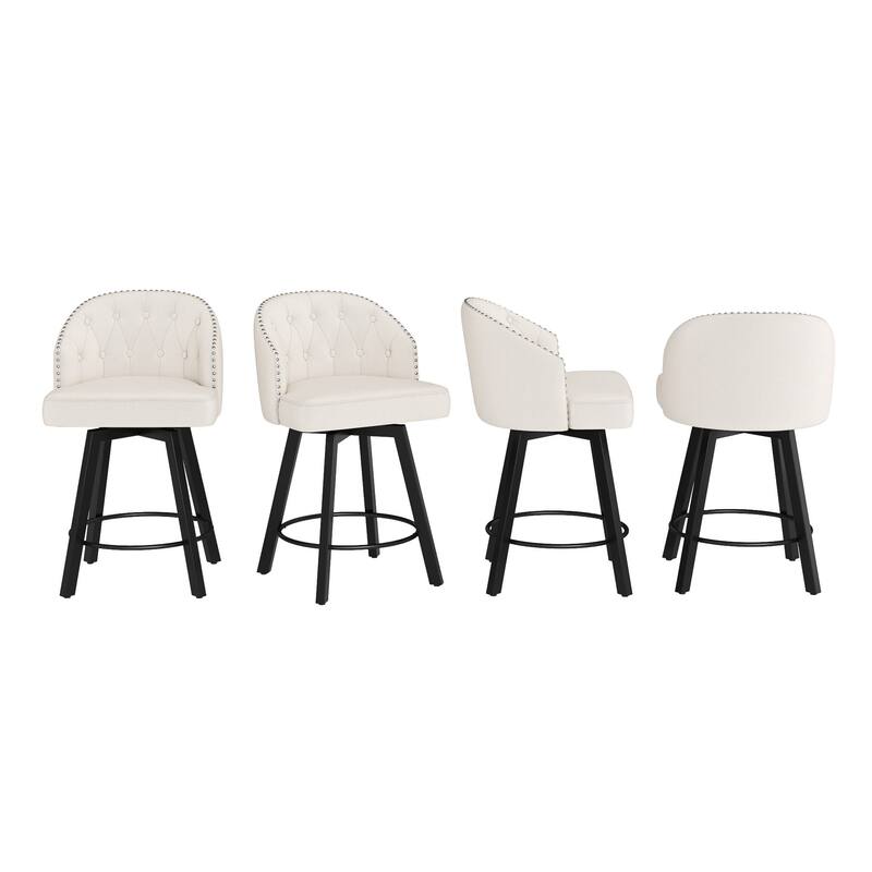 26" Swivel Counter Height Bar Stools Upholstered Counter Stools - 26" H