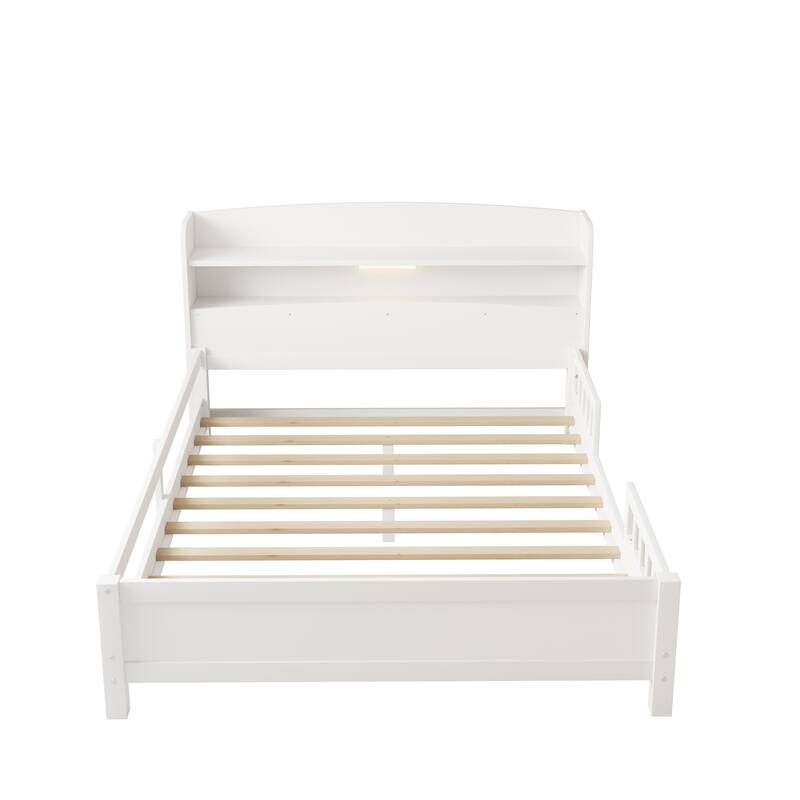 Platform Bed with Built-in LED Light