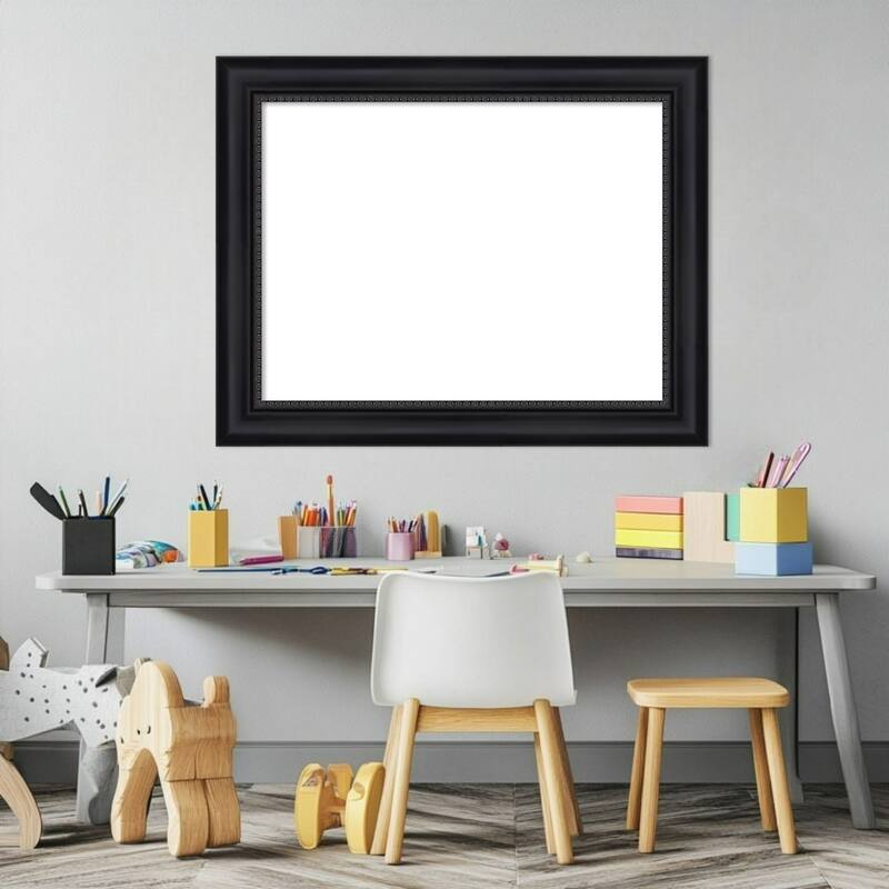 Amanti Art Astor Black Framed Dry Erase Magnetic Board