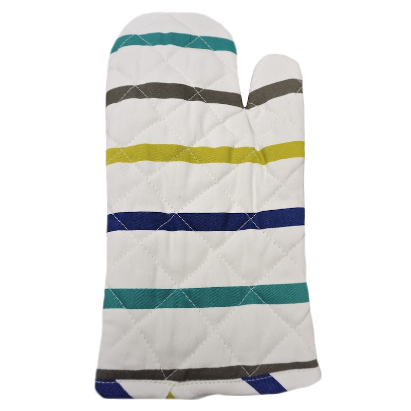 Home & Manor Kitchen Chef Stripe Oven Mitt