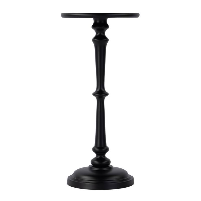 Alisa 10 in. W Round All Metal Pedestal Base End Table