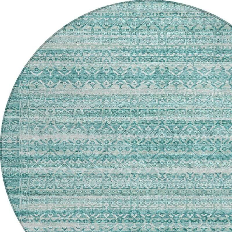 HomeRoots Striped Transitional Rectangle Outdoor Rug