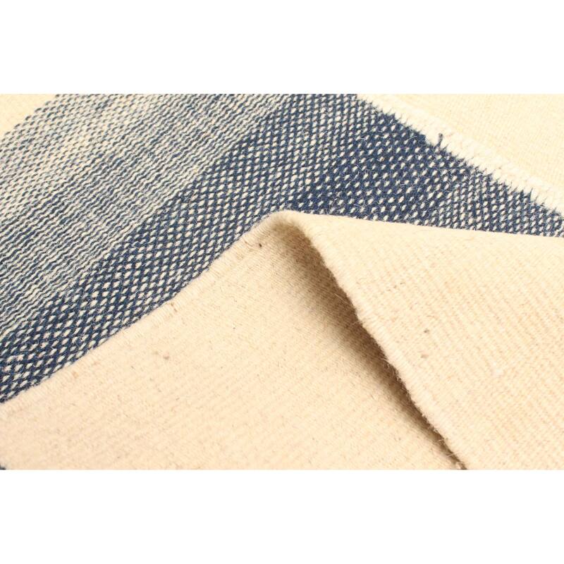 ECARPETGALLERY Flat-Weave Ankara FW Cream Wool Kilim - 4'6 x 6'7