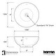 preview thumbnail 4 of 4, Karran Valera 17" Vitreous China Vessel Bathroom Sink in White with Overflow Drain