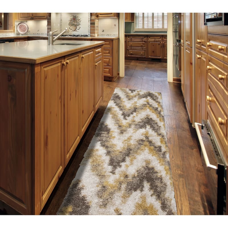 Noori Rug Lux Emma Casual Ikat Pattern 2-inch Thick Shag Rug