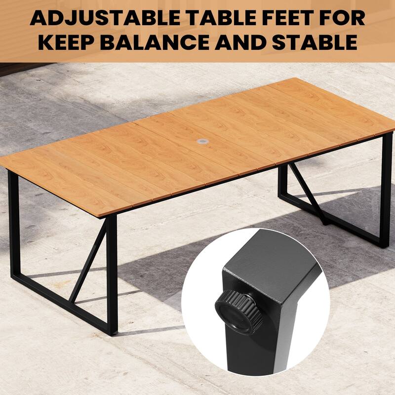 7 Pieces Outdoor Aluminum Furniture Set Patio Dining Set for Lawn Backyard