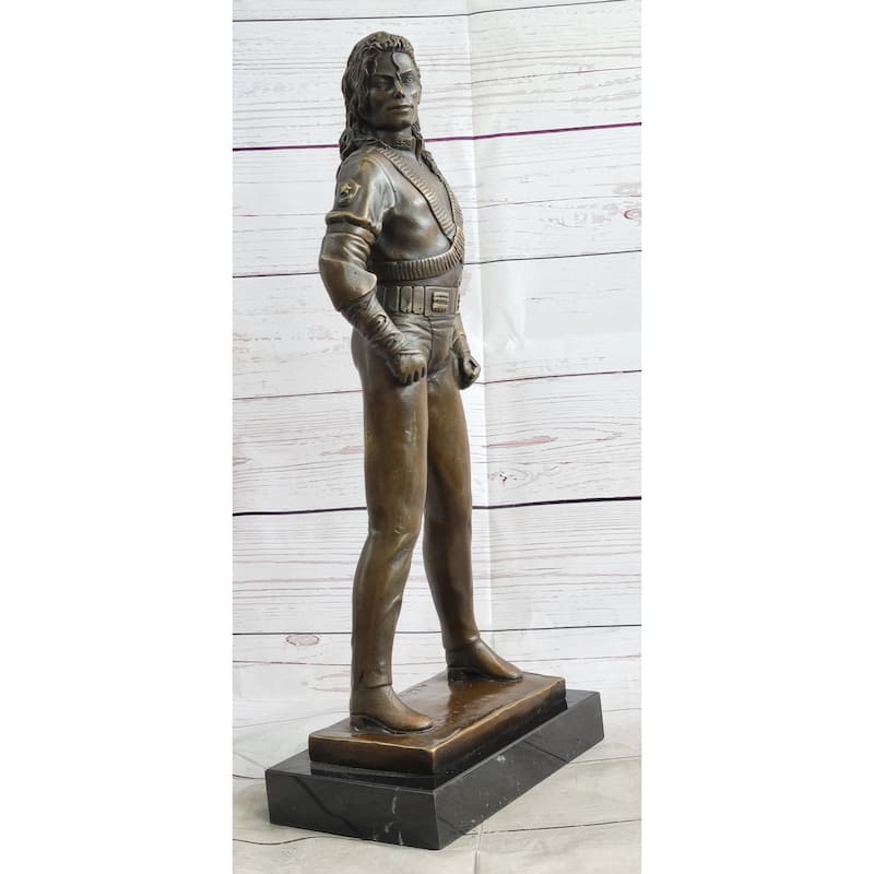 Hand Made Original Artwork By Aldo Vitaleh Michael Jackson Bronze Sculpture Figurine