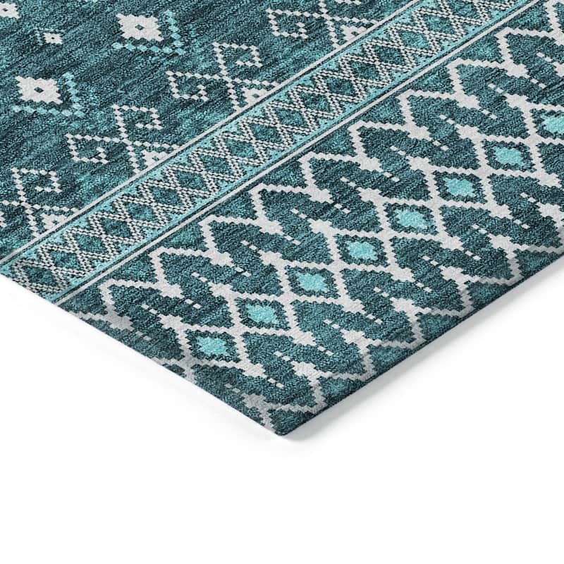 HomeRoots Tribal Transitional Rectangle Outdoor Rug