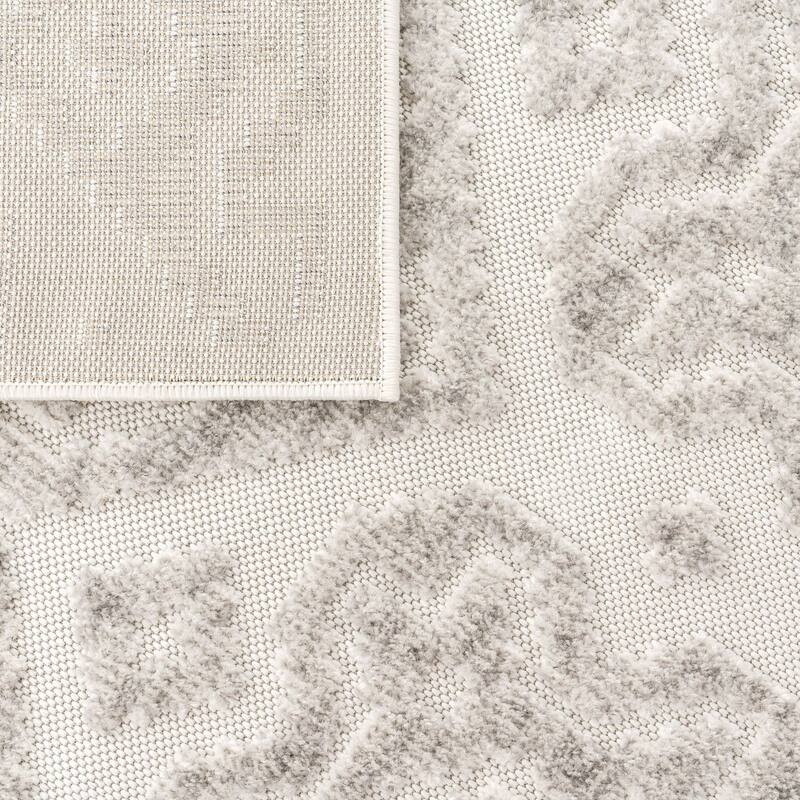 In- & Outdoor Rug Marrakesh Trellis Pattern with High/Low Effect