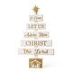 preview thumbnail 31 of 34, Glitzhome Wooden Sign Christmas Tree Shaped Table Decor for Home Shelf Xmas Party