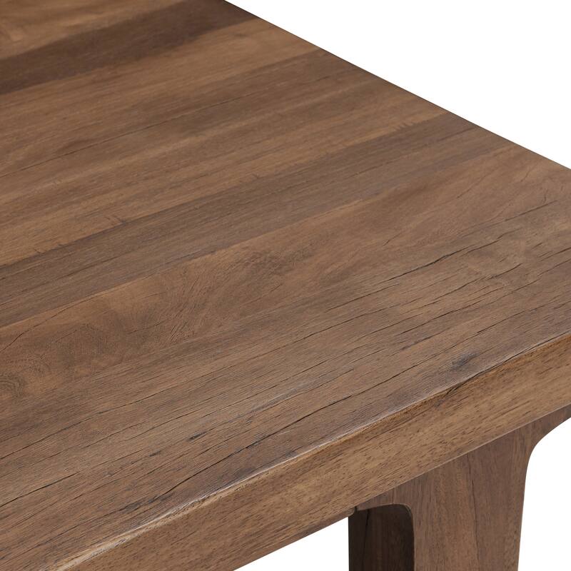 Classic Home Carmel Reclaimed Wood Rectangle Coffee Table Earthy Terra