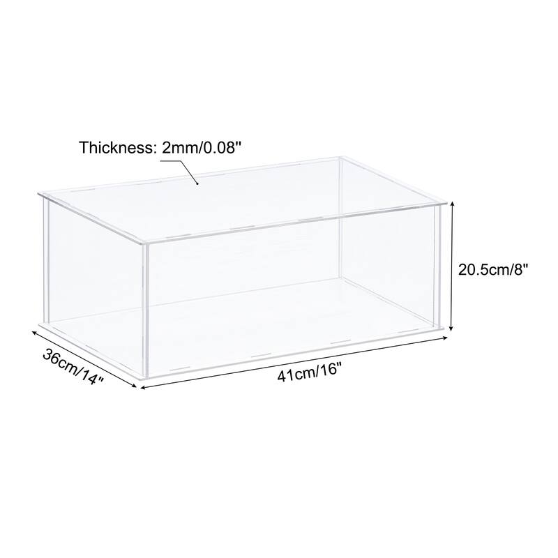 Acrylic Display Case Plastic Box Storage Assemble Dustproof Showcase